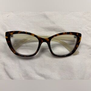 Talbots Tortoise Shell Cat-Eye Reader Glasses +2.50
